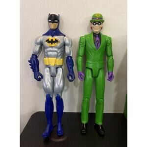 DC Comics 12" Posable RIDDLER 1st Edition & Batman Titian Heroes Lot of 2